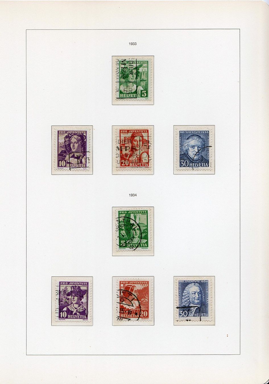 Tous les timbres: PRO JUVENTUTE 1913-1969 Collection ⨀ Complète 30 fl. – D'occasion à Genève par omniphila 5