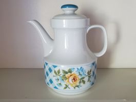 Théière vintage fleurs bleues et jaunes Wunsiedel W Germany