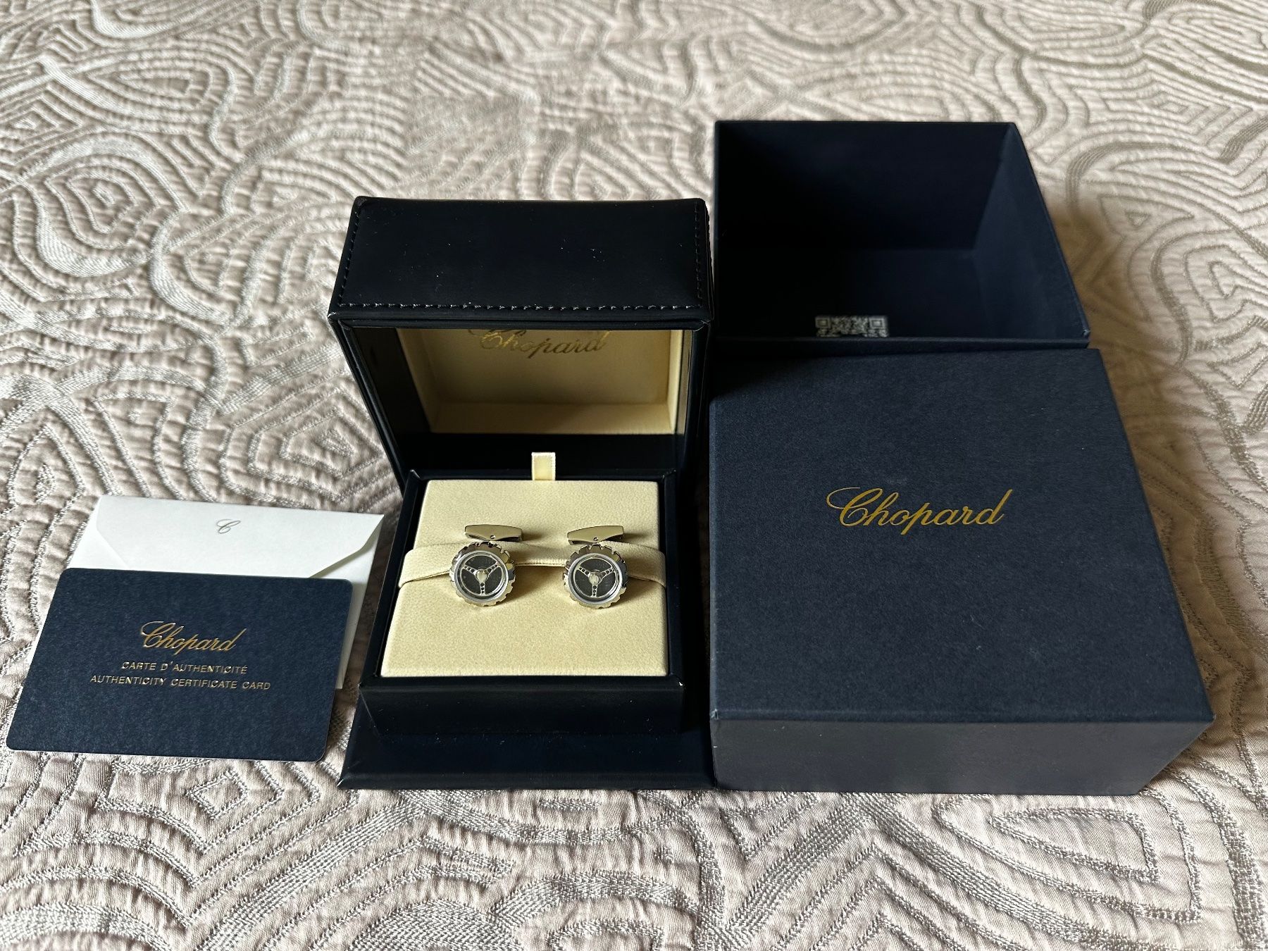 Chopard Manschettenknöpfe: Boutons de manchette Chopard Classic Racing argentés – Neu und originalverpackt aus Vésenaz von mar_n696 4
