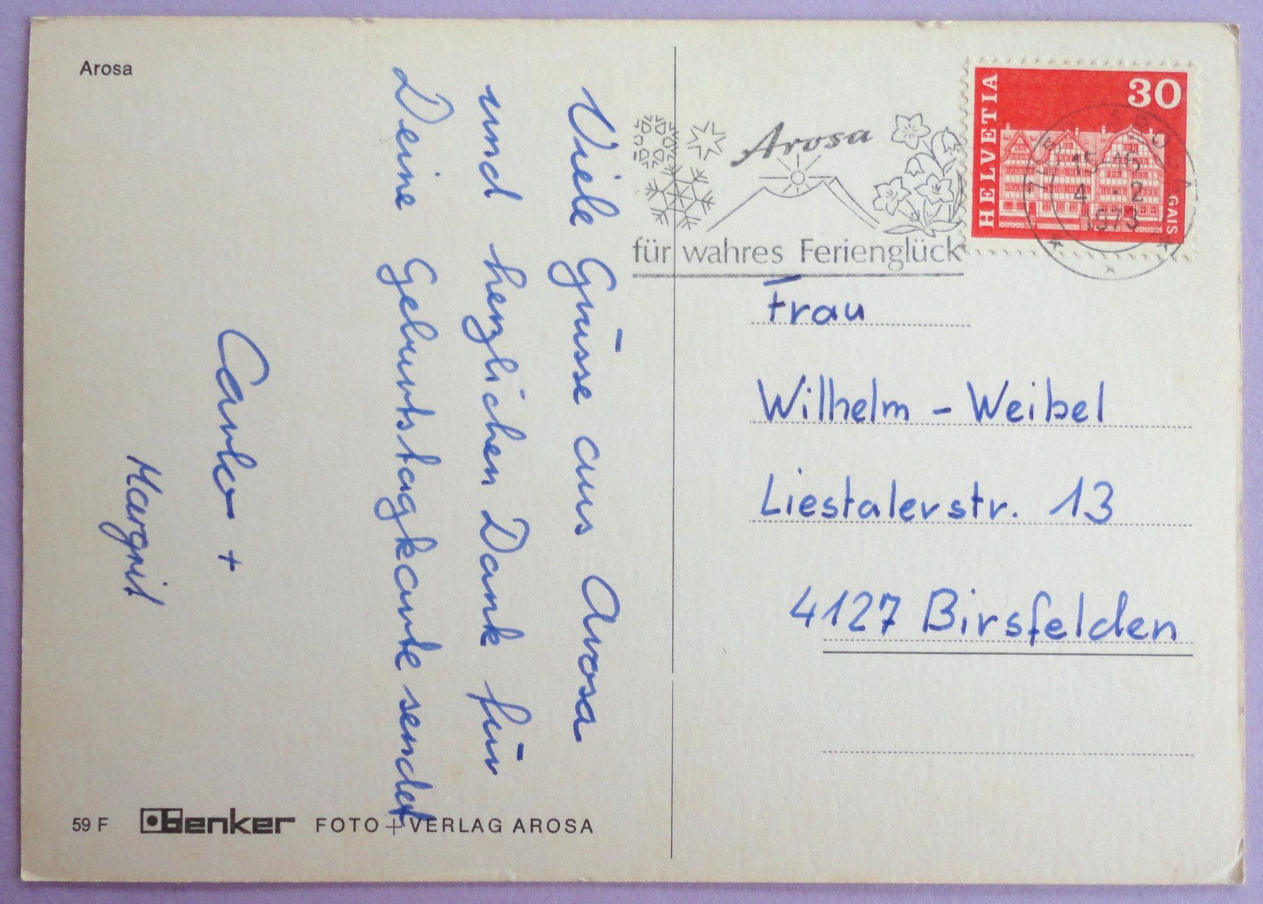Cartoline postali: Arosa – Difettoso da Fétigny venduto da Billy2miny 1
