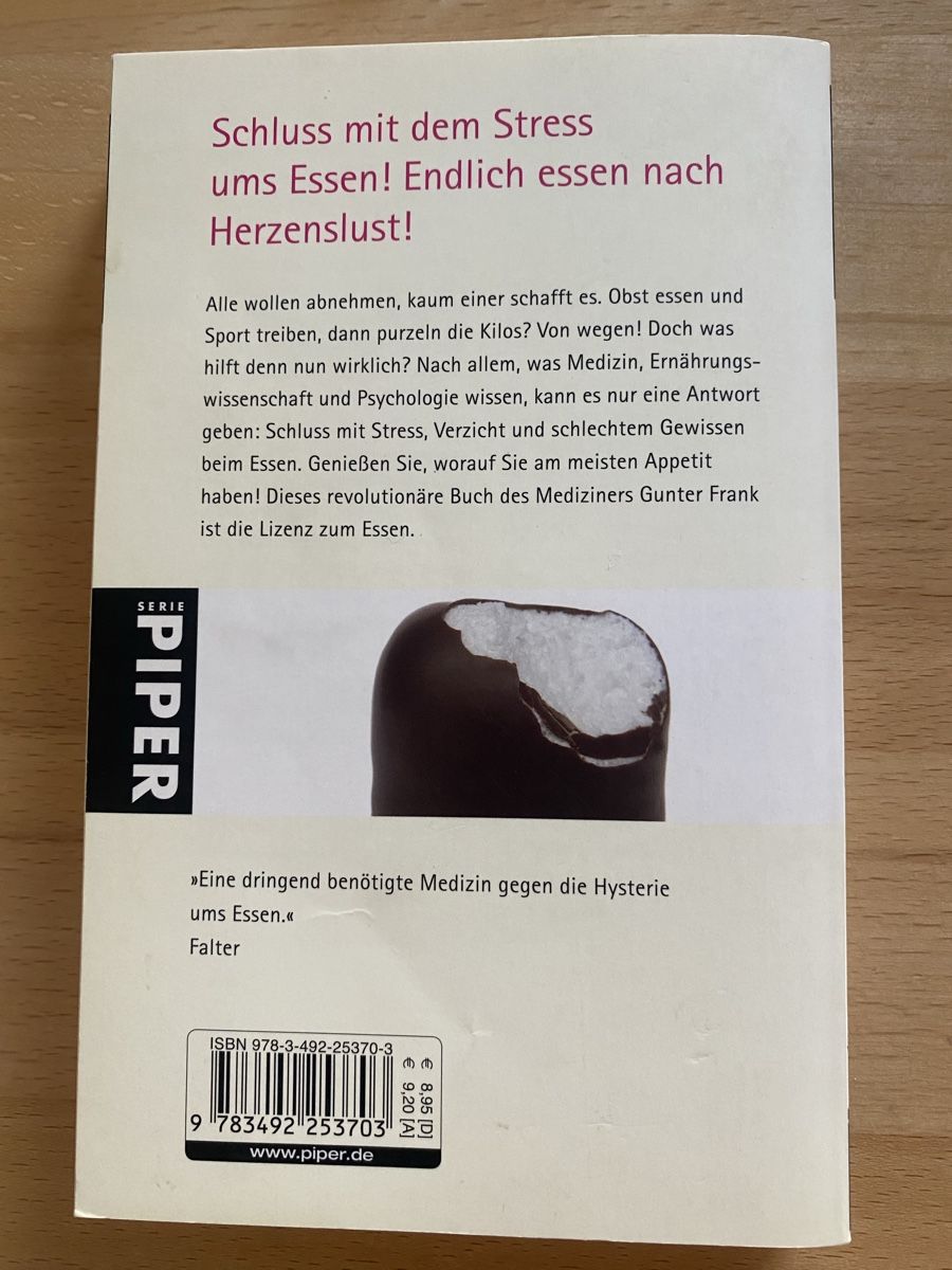 Libri: Lizenz zum Essen - Gunter Frank – Usato da Schwarzenburg venduto da Michellu 1