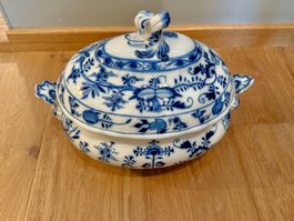 Meissen Porzellan Zwiebelmuster Grosse Terrine mit Deckel
