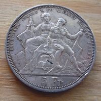 5 Franken Schützentaler, Lugano, 1883, silber