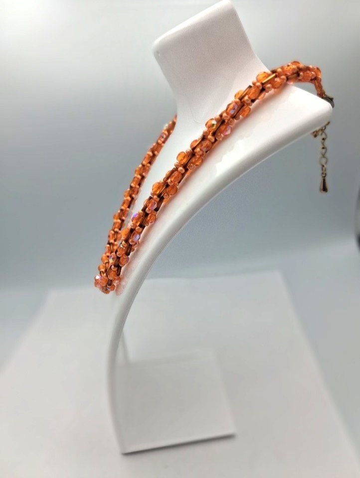 Catenine: Handgefertigtes Collier aus funkelnden Glasperlen – Nuovo e nell'imballaggio originale da Heiligkreuzsteinach venduto da schmucktime 2