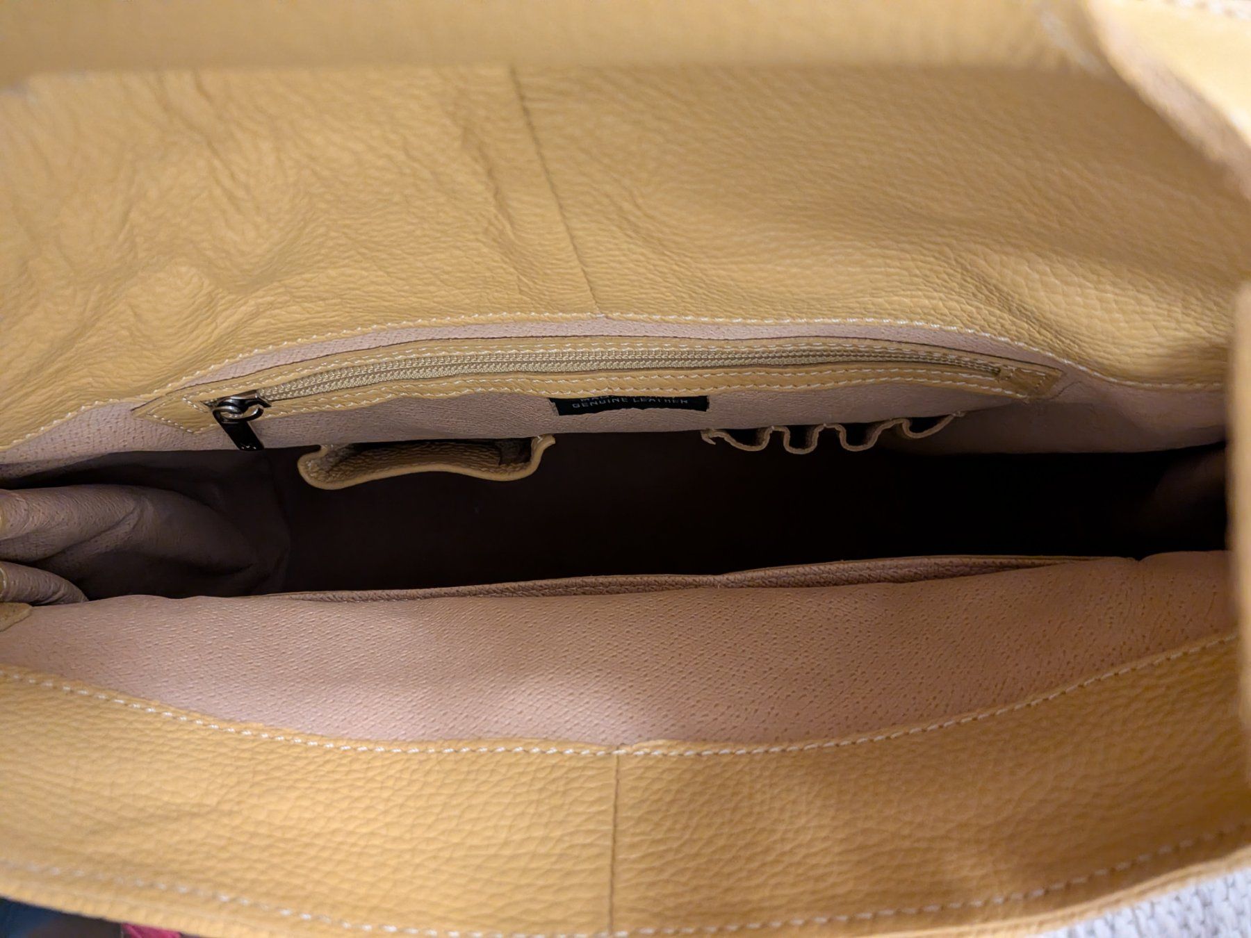 Sacs femmes: Minnozzi Leder gelb "Birkin Style" – D'occasion à Solothurn par Fleur73 3