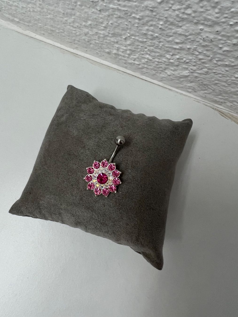 Piercingschmuck: Bauchnabelpiercing silber/pink ungetragen – Neu und originalverpackt aus Jona von n.ferrari