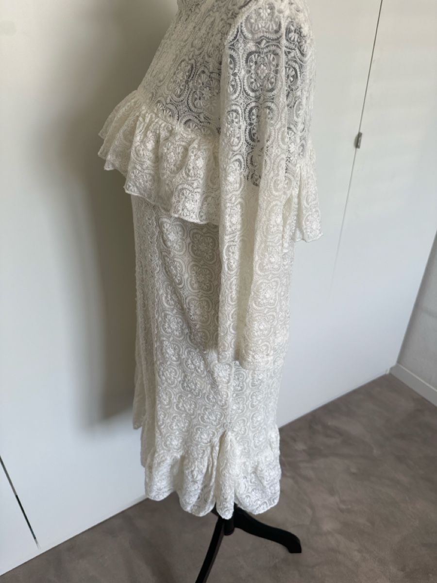 Vestiti: Spitzenkleid weiss Grösse 38 mit Rüschen – Nuovo (secondo la descrizione) da Dietikon venduto da vithya88 1