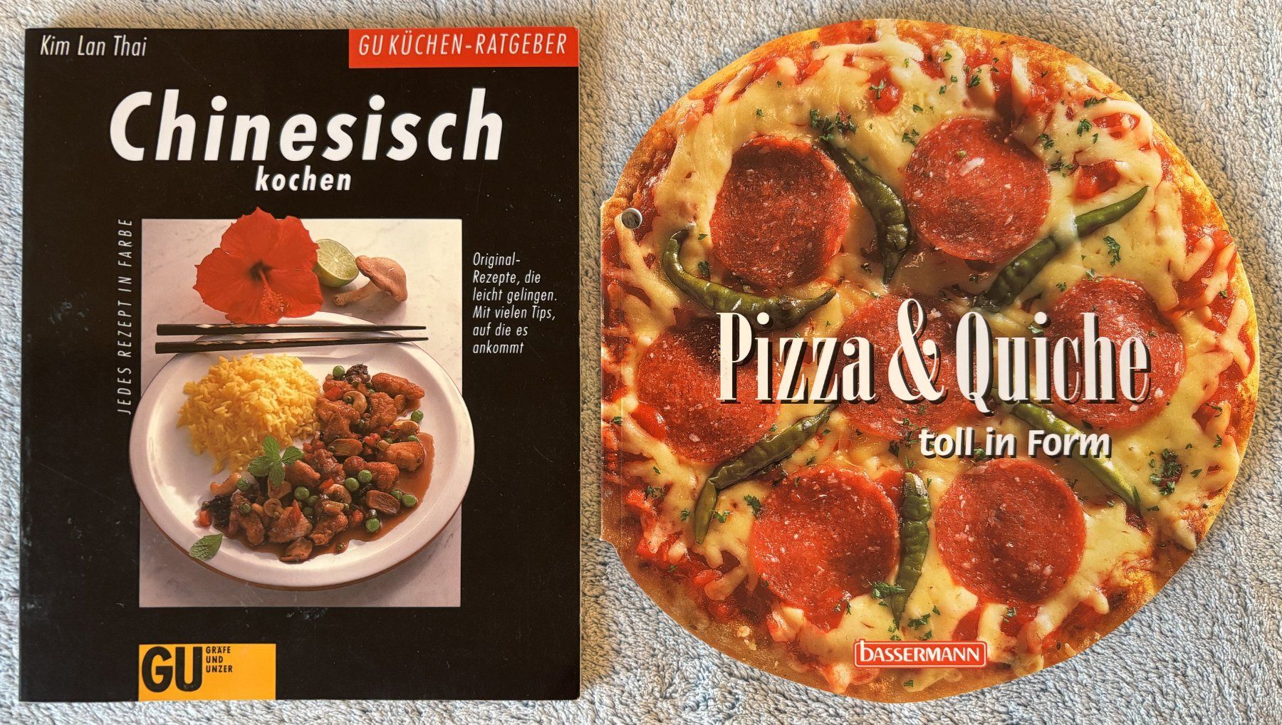 Bücher: 2 Kochbücher, Chinesisch kochen, Pizza & Quiche, neu – Neu (gemäss Beschreibung) aus Birmenstorf AG von tritonius