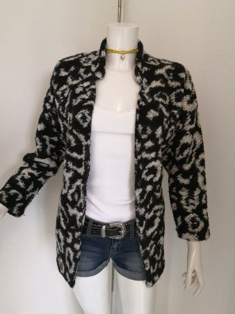 🤩MANGO MOHAIR JACKE SCHWARZ-WEISS NEUWERTIG & D&G P.