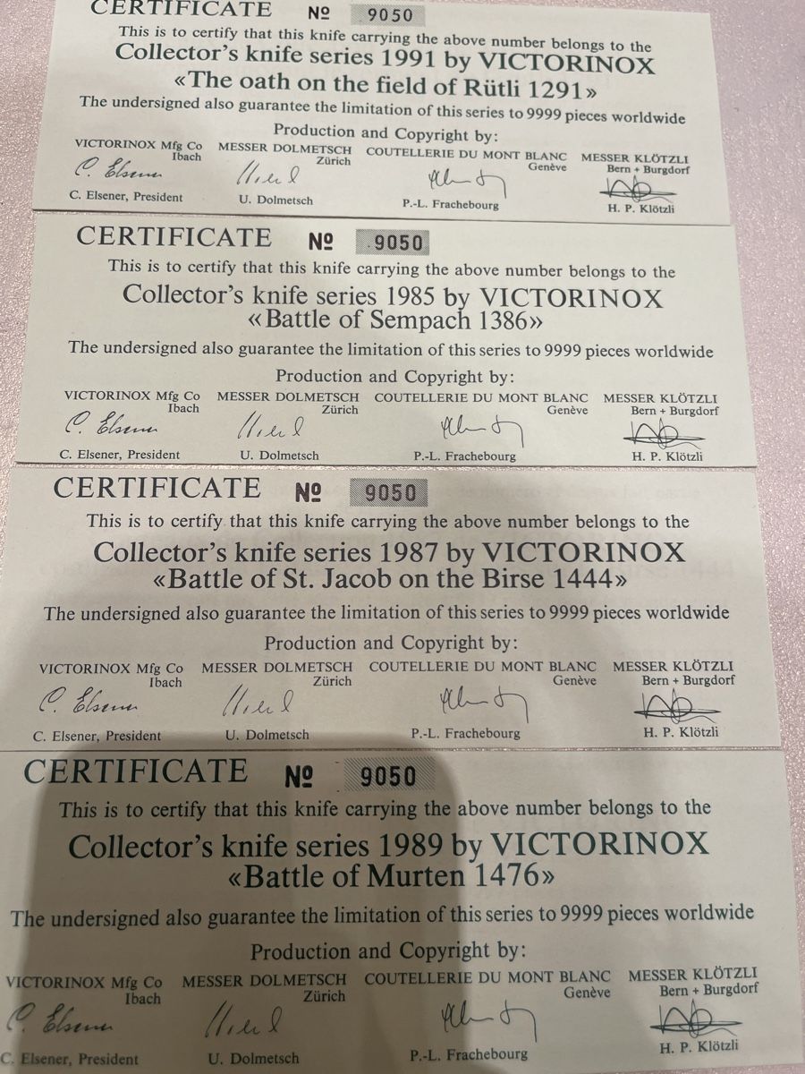 Victorinox Coltelli: Victorinox Schweizer Schlachten Sammlung, 7 Messer – Nuovo (secondo la descrizione) da Luzern venduto da Fullmoon68 4