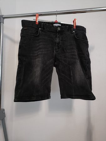 Lindbergh Jeans Shorts Gr. XL Schwarz Herren Sommer