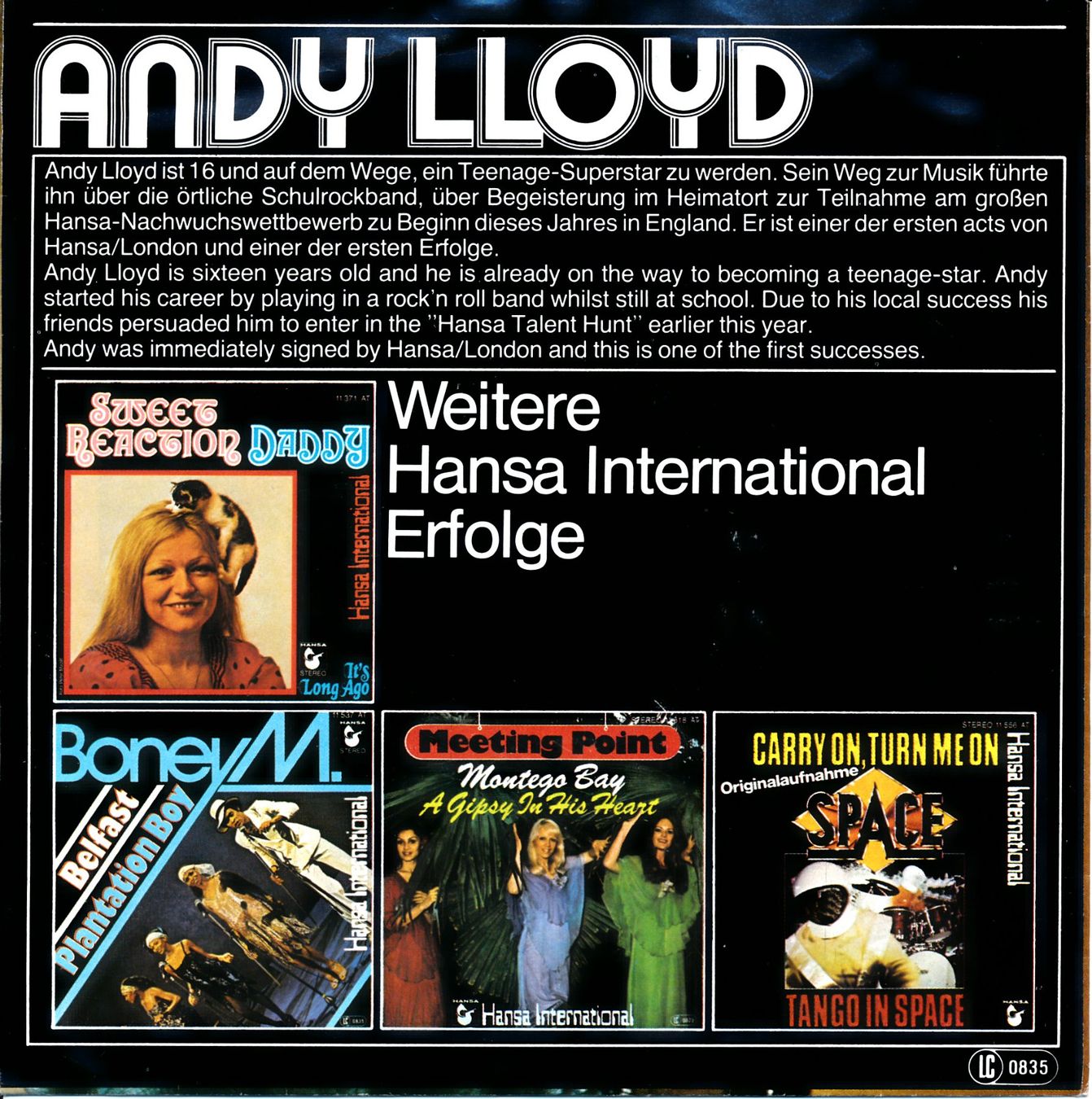 Dischi in vinile: ANDY LLOYD - SHEE BAB SHEE WIGGLE (7'' Vinyl Single VG) – Usato da Hedingen venduto da Studers 1