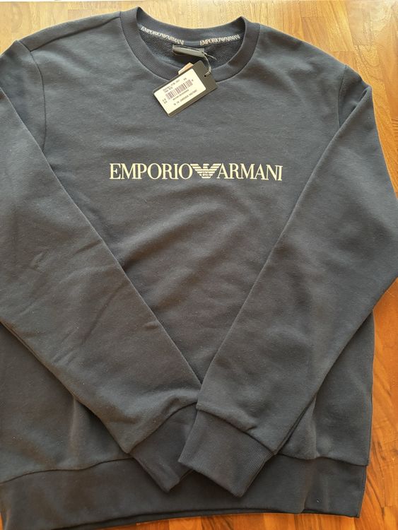 Armani Maglioni & Felpe: Neu EA7 Sweatshirt Gr. M marineblau Armani Loungewear – Nuovo e nell'imballaggio originale da Zürich venduto da engebrunau