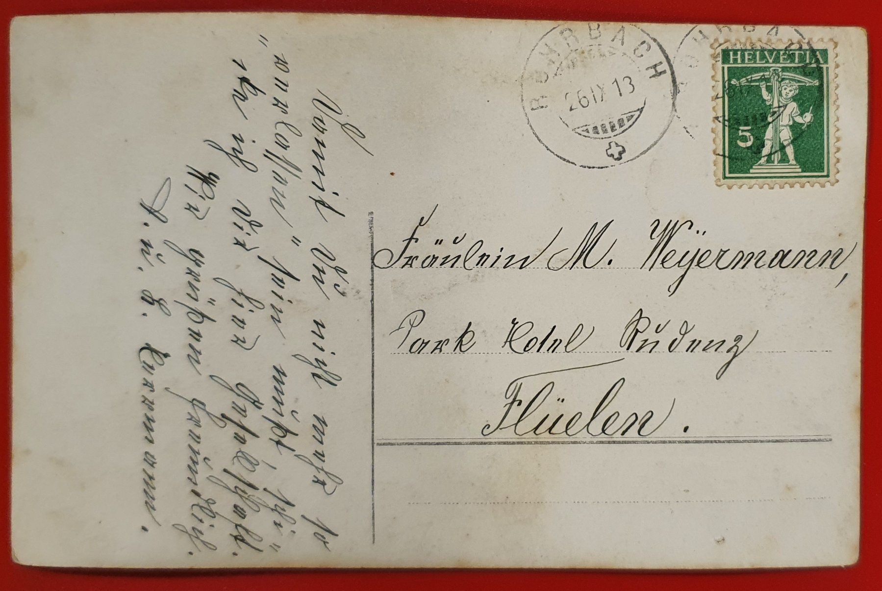 Cartoline postali: Rohrbach 1913 - Wohnhaus mit Bewohner – Usato da Kreuzlingen venduto da Rschweiz1 1