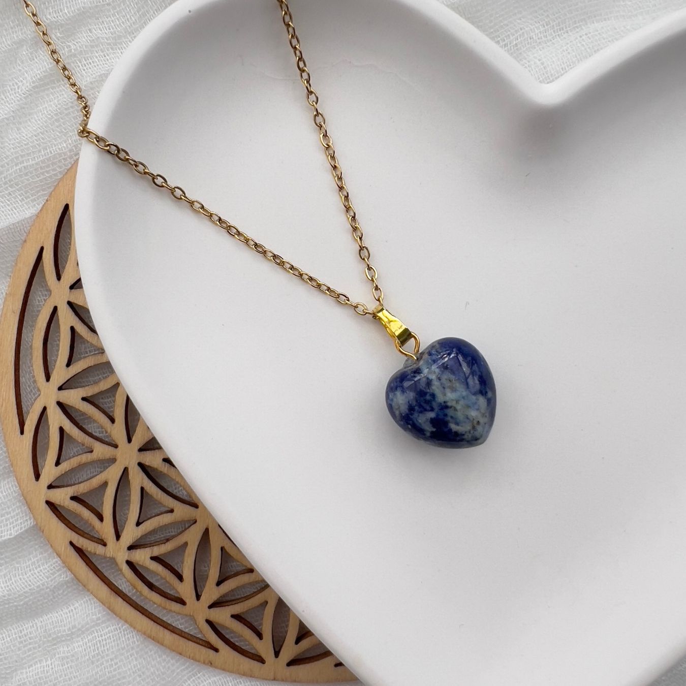 Ciondoli: Pendentif coeur en Lapis Lazuli – Nuovo e nell'imballaggio originale da Pully venduto da sunaddict 2
