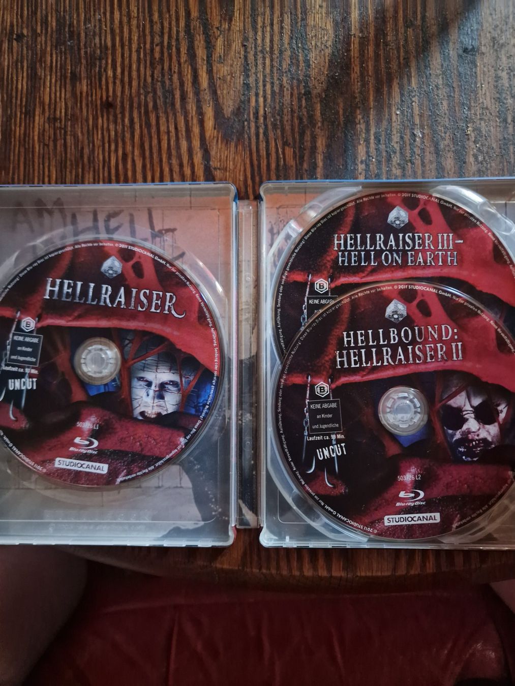 Tutti i DVDs: Hellraiser I-III Steelbook edition Blu ray. UNCUT – Usato da wünnewil venduto da mar_f2z8 2
