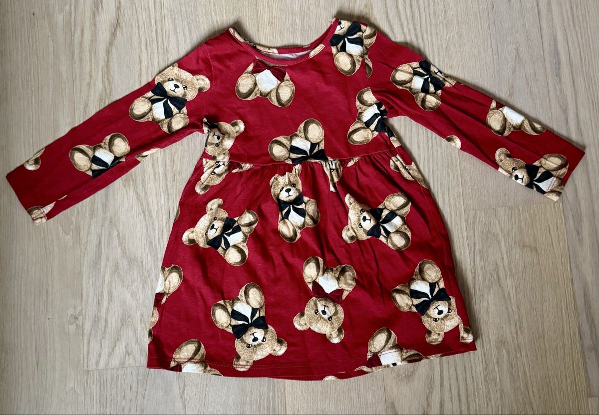 Vestiti & Gonne: H&M Kleid, Gr. 92, Teddy Bär Muster – Usato da Jegenstorf venduto da Chante8