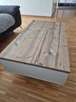 Couchtisch mit Stauraum Holzoptik weiss guter Zustand