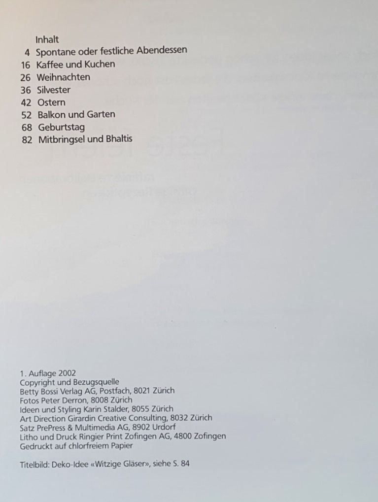 Bücher: Betty Bossi Feste feiern – Gebraucht aus Langnau am Albis von jer_pm72 2