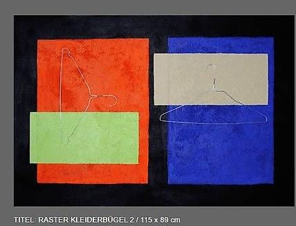 Dipinti: 2 ACRYLBILDER "KLEIDERBÜGEL", EINZELANFERTIGUNGEN – Usato da Zollikerberg venduto da Doris11362 1