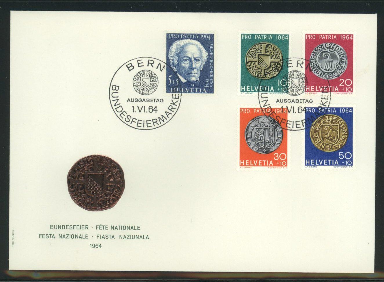Tutti i francobolli: 1964, FDC, Pro Patria (2) – Usato da Willisau venduto da Vollstempel