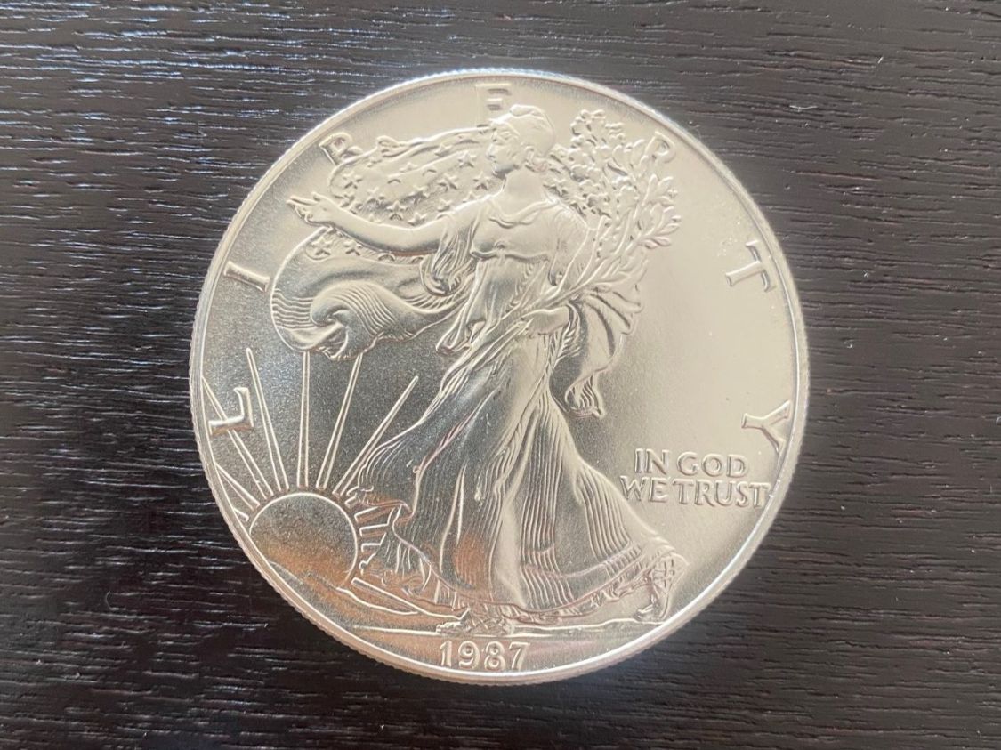 Toutes les monnaies: American Silver Eagle 1 oz – 1987 unzirkuliert – Neuf (Voir description) à Aarau par radilio01