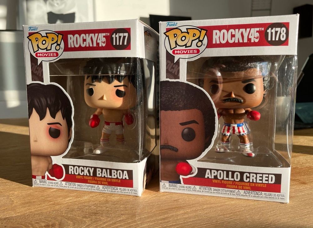 Funko Pop! Movies: Rocky 45th Anniversary – Set of 2 Vinyl Figures (Apollo  Creed / Rocky Balboa)