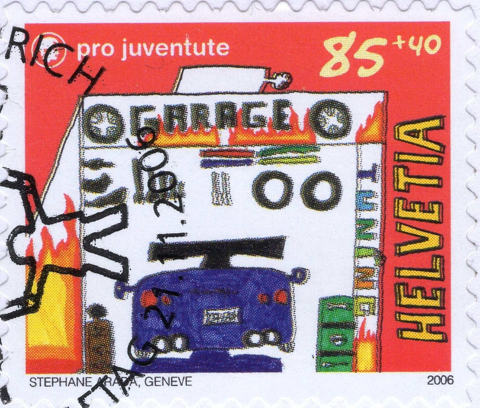 Tutti i francobolli: Pro Juventute Serie 2006 auf FDC mit 2 seltenen ABARTEN – Usato da Eglisau venduto da Chperfins