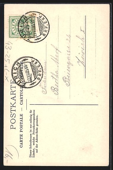 Cartoline postali: Zürich, Eidg. Sängerfest 1905, Bauernp – Usato da Berlin venduto da bartko-reher 1