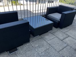 Garten Sitzgruppe Rattan (8 Plätze)  mit 6 Sesseln und Sofa