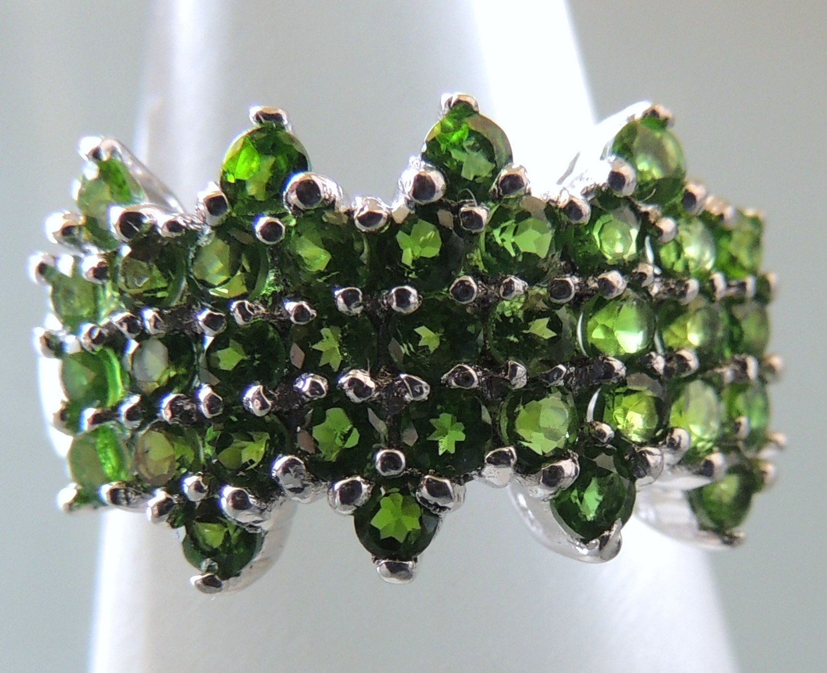 Anelli: Rhodinierter Diopsid Silber 925 Fingerring Gr. 53 – Usato da Waldenburg venduto da schaller707 4