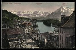 AK Thun, Aarebassin mit Blüemlisalp und Niesen