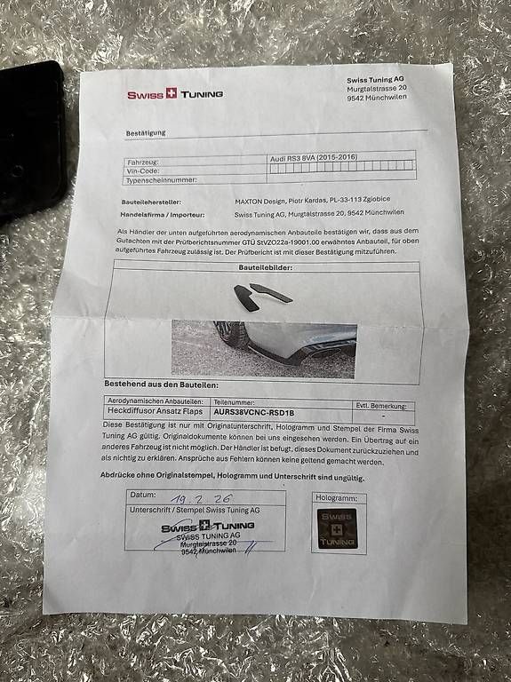Accessori per altri veicoli: Audi RS3 8V Maxton Seiten Flaps – Usato da Berneck venduto da d3nnchen 3