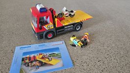 Playmobil Abschleppwagen mit Motorrad + Cabrio 70199