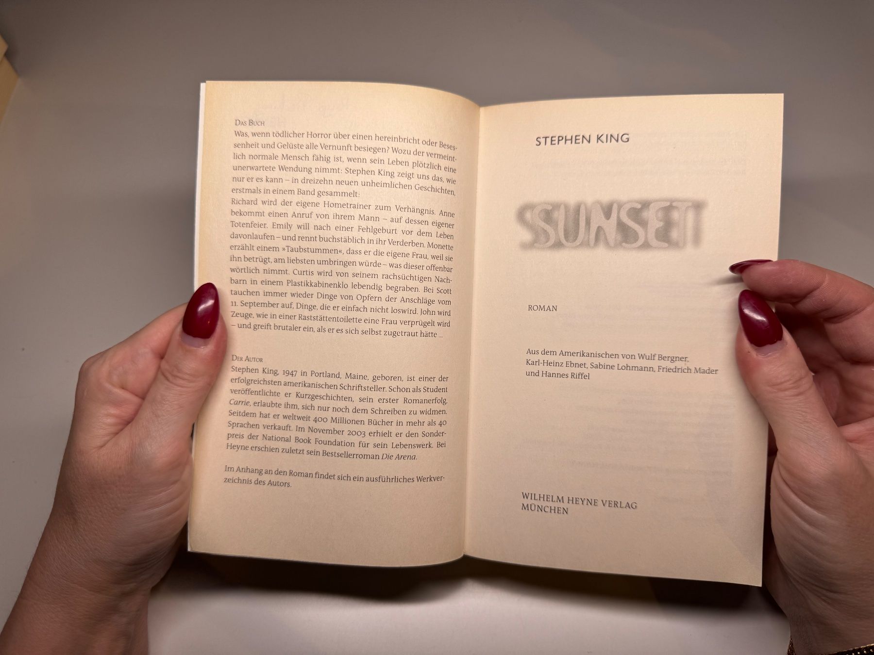 Libri: ROMAN: Stephen King, Sunset – Usato da Grosswangen venduto da Deutsche_Romane 3