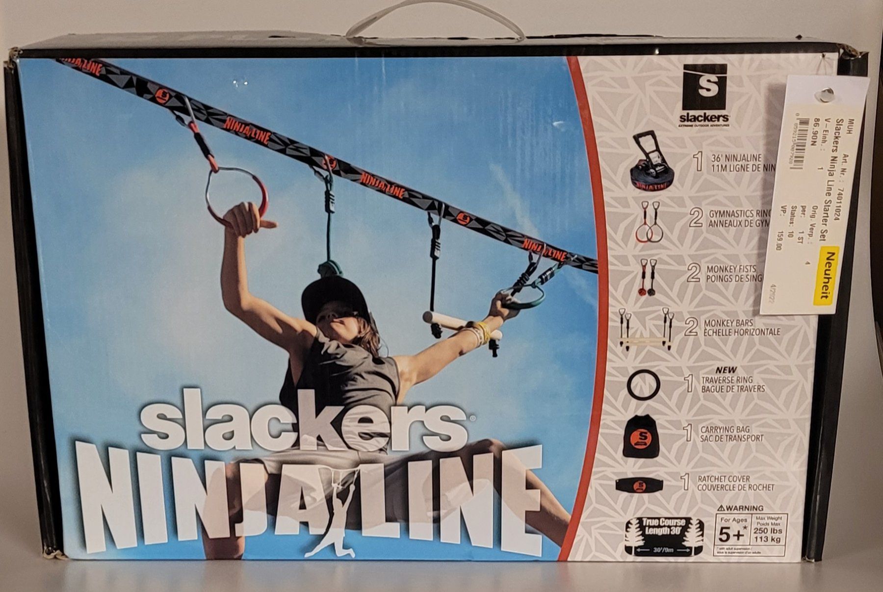 Slackline: Slackers Ninja Line Starterset  Ab 5 Jahren – Neu und originalverpackt aus Oberuzwil von