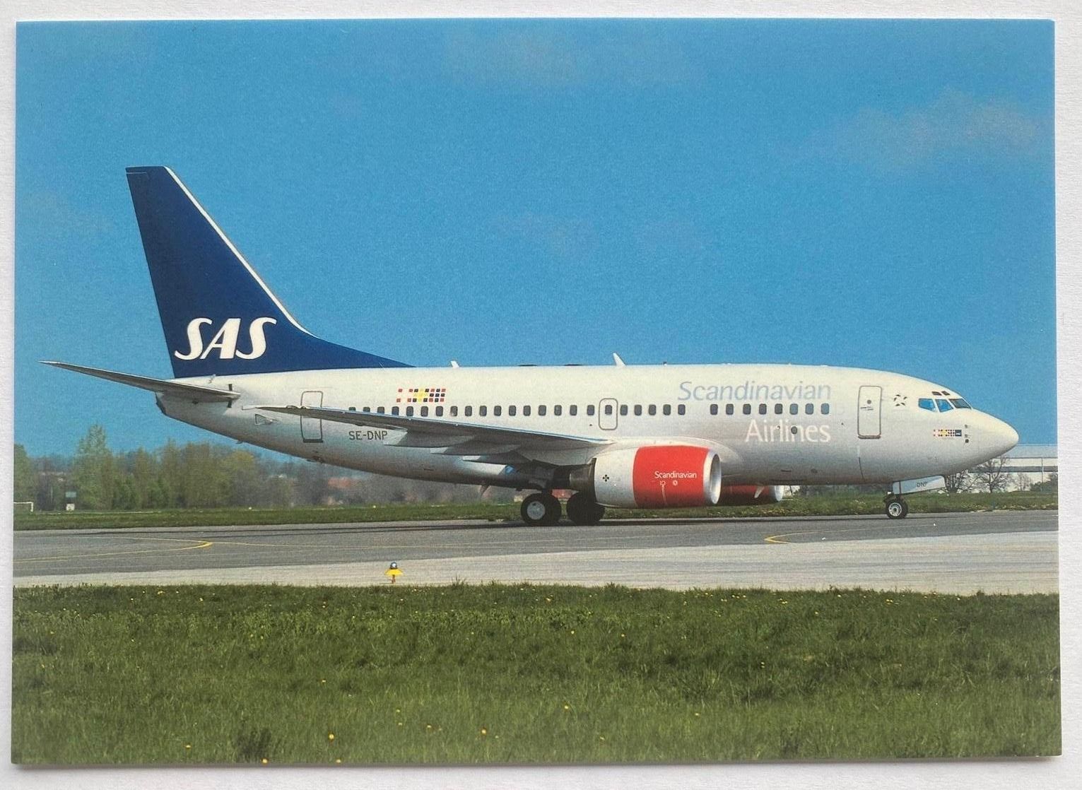 Cartoline postali: Postcard Boeing 737-683 SAS – Usato da Lugano venduto da sel_x7bg