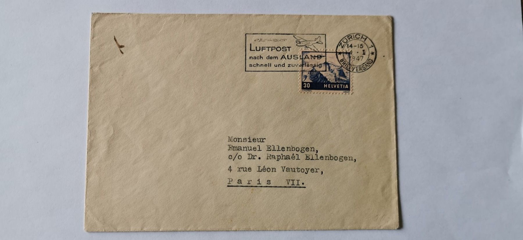 Tutti i francobolli: Brief 1947 – Usato da Aadorf venduto da Chnorli-Furz