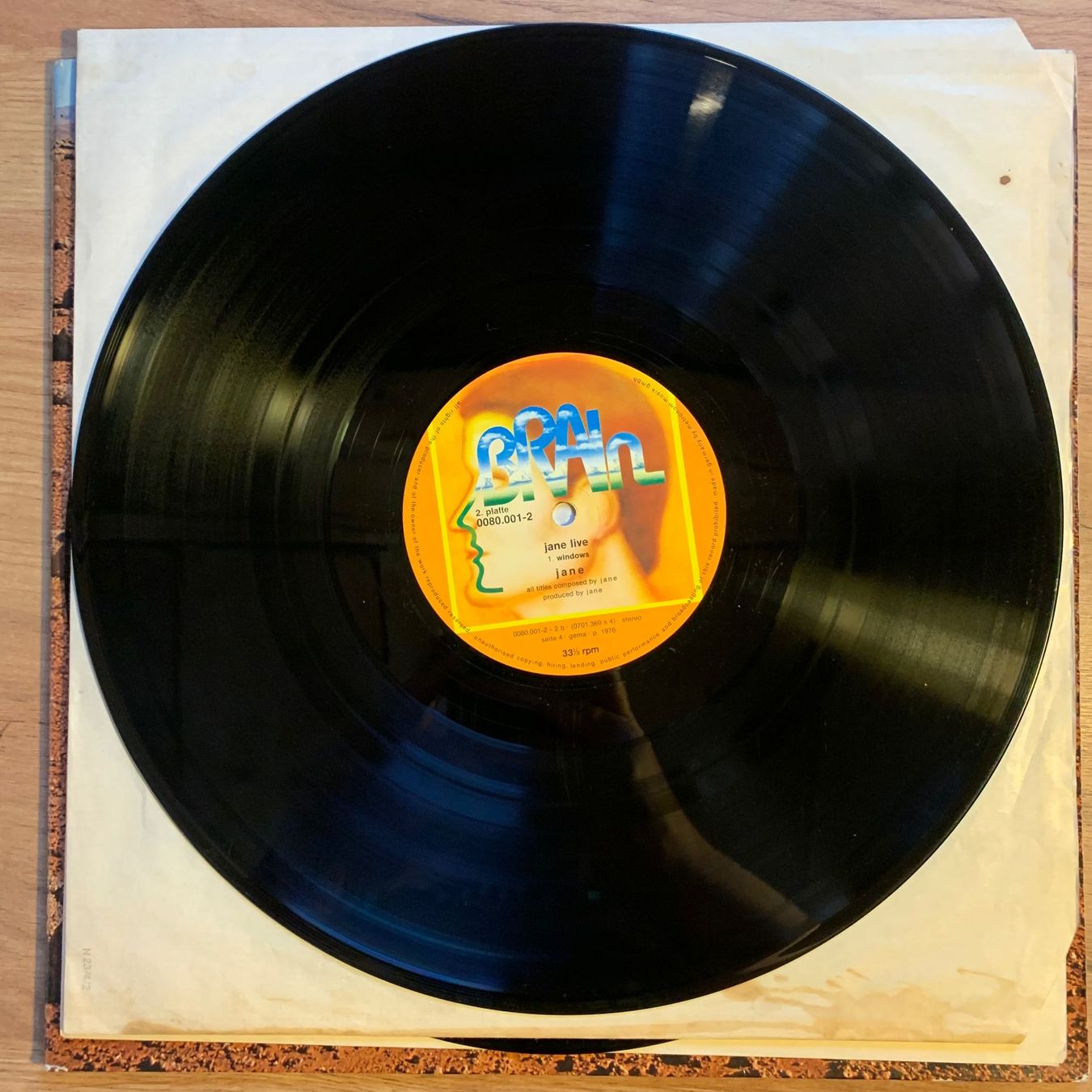 Dischi in vinile: JANE - LIVE AT HOME...OG GER 1978...VG/VG+ – Usato da Gals venduto da Diskopatshop 4