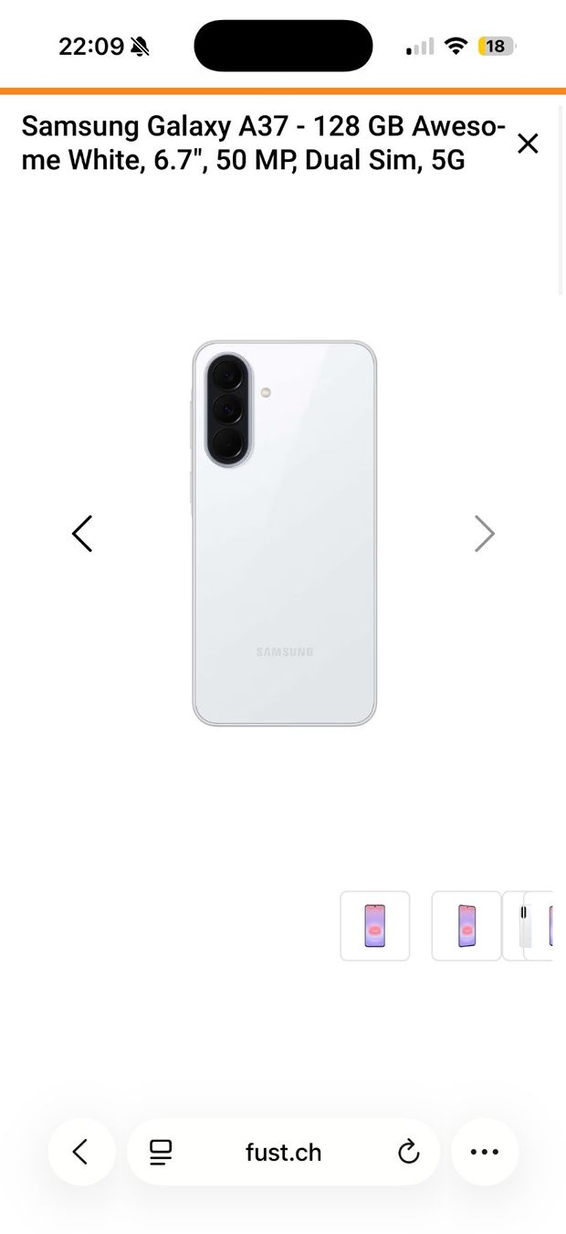 Samsung Portables: Completly New Unopened Samsung Galaxy A37 White – Neuf avec emballage d'origine à Kilchberg ZH par nic_k8lk 7