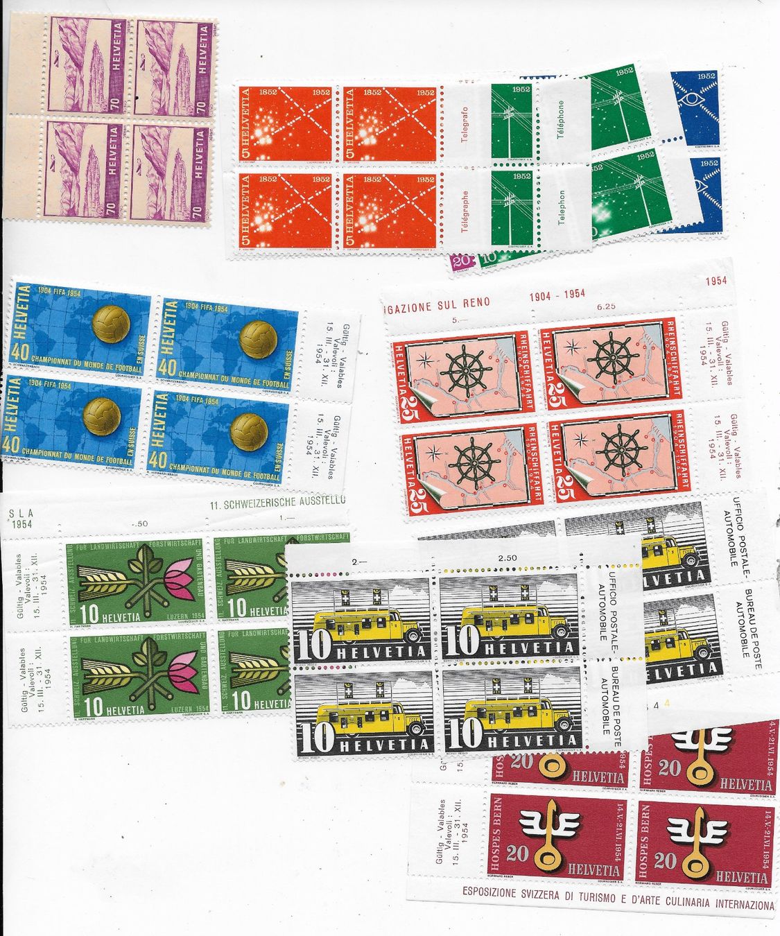 Alle Briefmarken: Lot 4er Blocks ** – Neu (gemäss Beschreibung) aus Hefenhofen von Richsalz