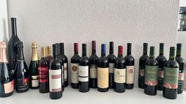 33 Flaschen Wein - Weinkeller Räumung 27 Rotwein, 2 Rose etc