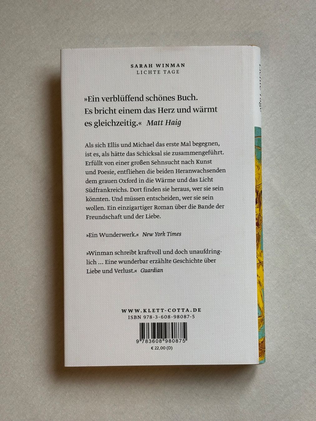 Libri: Lichte Tage von Sarah Winman – Usato da Stäfa venduto da lenareads 1