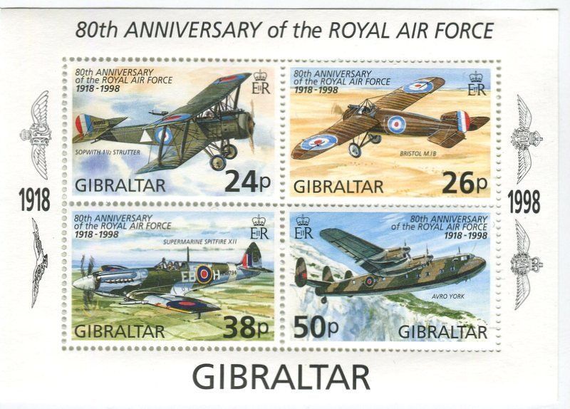 Tous les timbres: Block "Flugzeuge". Gibraltar. – Neuf avec emballage d'origine à Basel par Butsch5