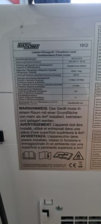 Klimageräte: Klimagerät – Gebraucht aus Binningen von nellystyle07 2