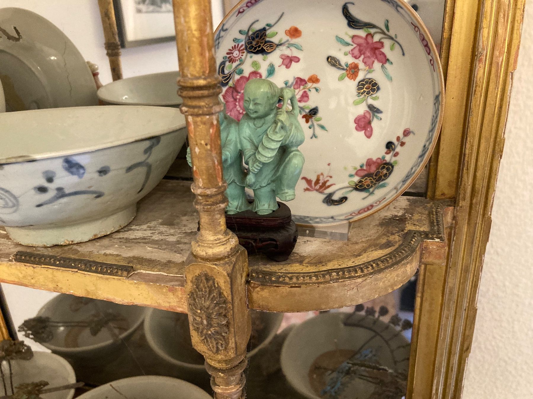 Scaffali: WUNDERSCHÖNE ETAGERE, ENGLAND, 110 x 45 cm, BLATTVERGOLDET – Usato da Zürich venduto da kostbares 4