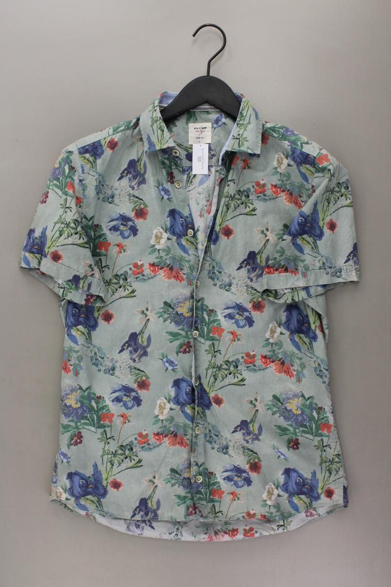 Chemises: Olymp Kurzarmhemd Gr. M mit Blumenmuster – D'occasion à Neustadt an der Waldnaab par SecondLifeFashion
