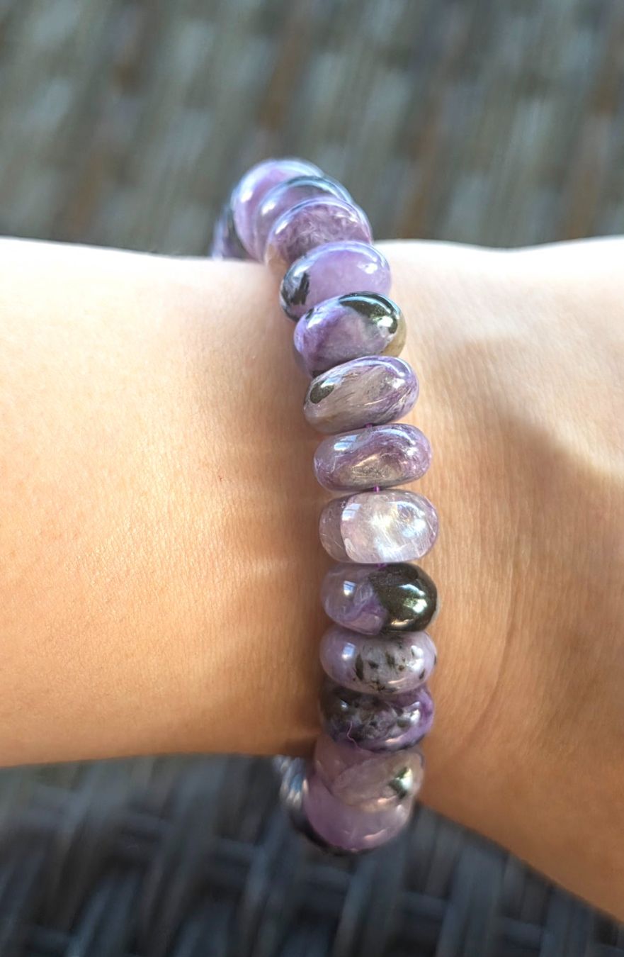 Mineralien & Heilsteine: 💜✨ Charoit Pi Scheiben Armband E ✨💜 – Neu und originalverpackt aus Matzingen von Shay_Crystalz 1