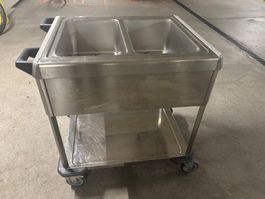 Bain Marie Wasserbad 2 Becken fahrbar guter Zustand