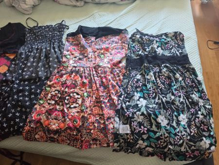 Kleider Set 5 Stueck Damen Sommerkleider verschiedene Muster